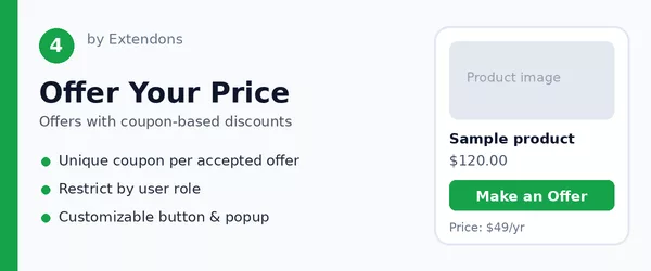 Offer Your Price for WooCommerce by Extendons