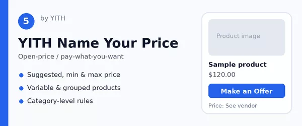 YITH WooCommerce Name Your Price plugin