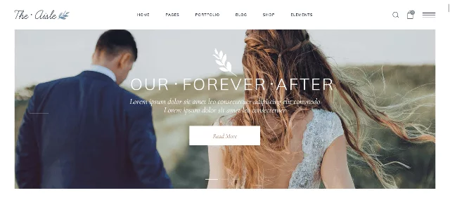 The Aisle wedding planner homepage demo