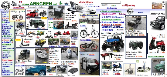 Arngren.net cluttered electronics store homepage example of a bad ecommerce website