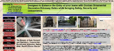 Gatesnfences.com dated product catalog example of websites with bad design