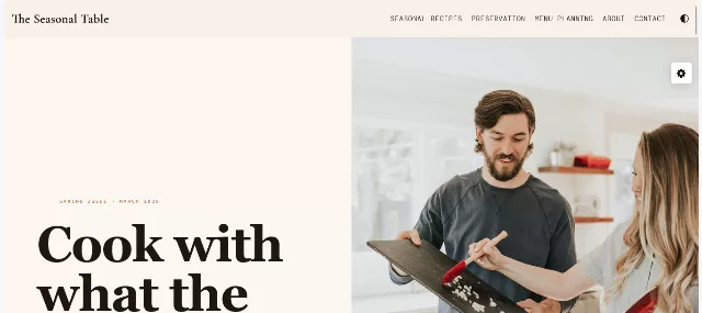 Neve lightweight WordPress theme starter site for a recipe blog