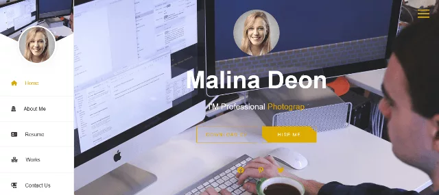Personal CV Resume WordPress vCard theme for speaker and coach personal profile websites