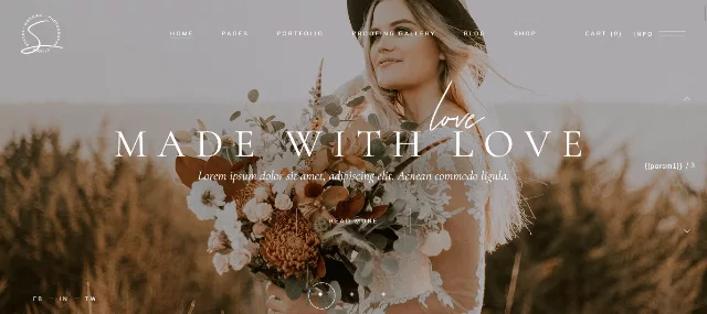 Solene wedding planner theme RSVP page