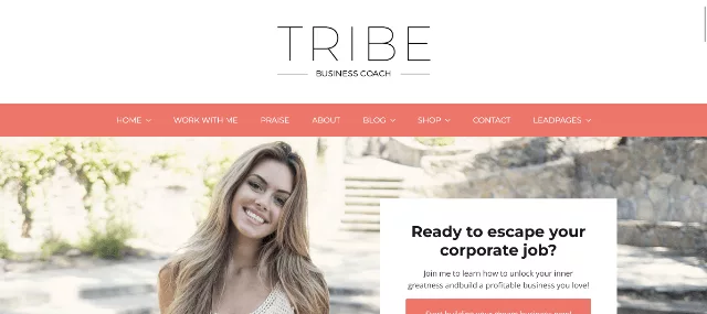 Tribe Coach feminine coaching and speaker WordPress theme
