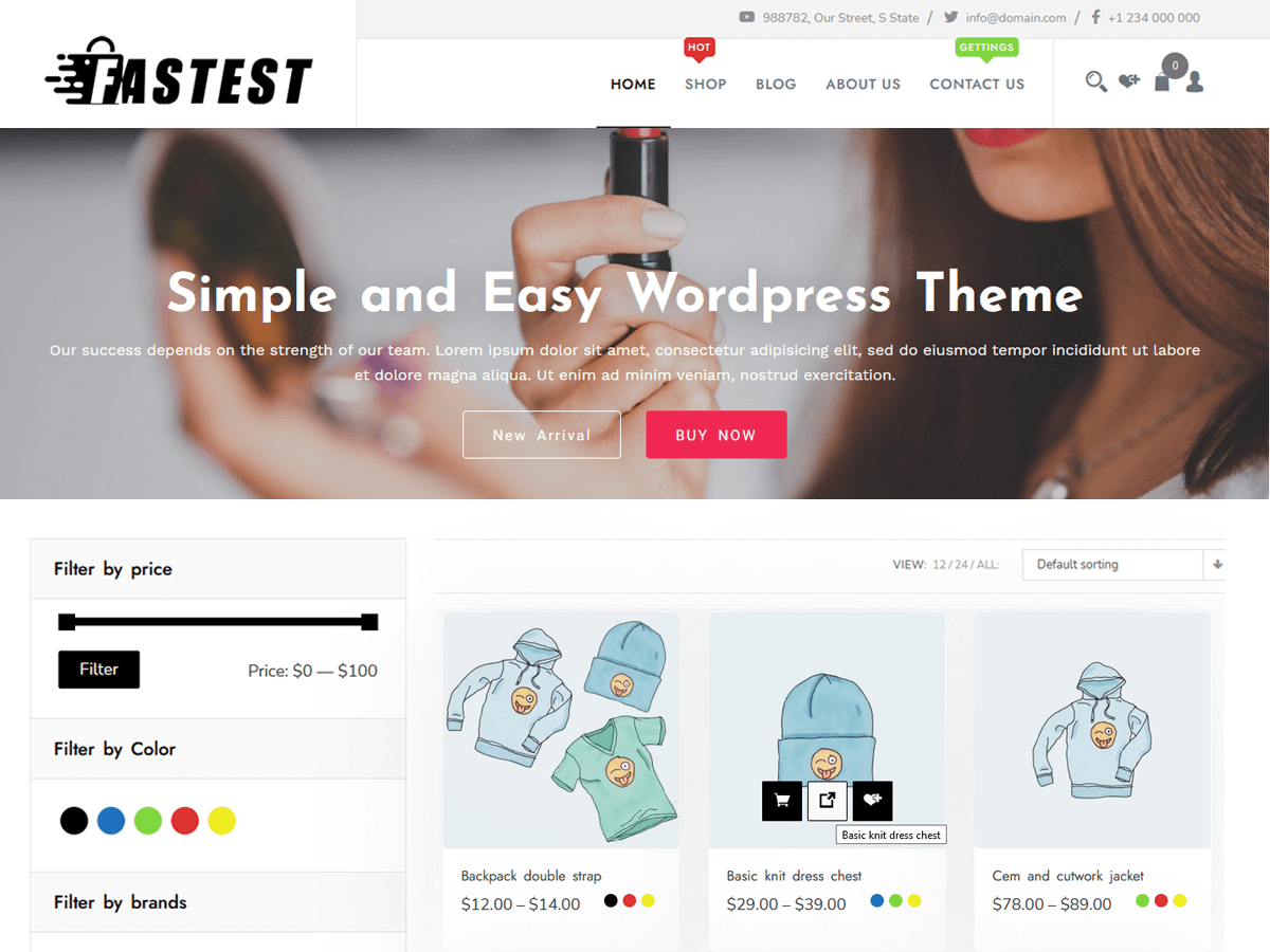 WordPress Free Online Store Theme