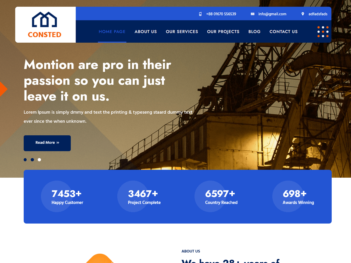 Classic Construction :- Seamless WordPress Theme