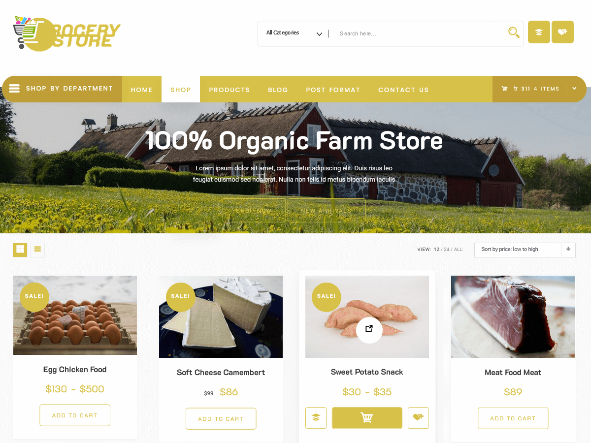 Farm Store a WordPress ice cream theme