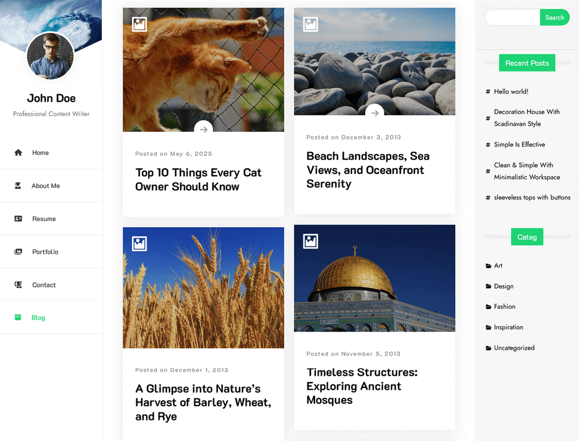 Personal Resume Portfolio Child Theme – Your Ultimate Professional Blueprint