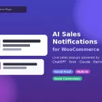 WooCommerce live sales notification popup showing a recent purchase